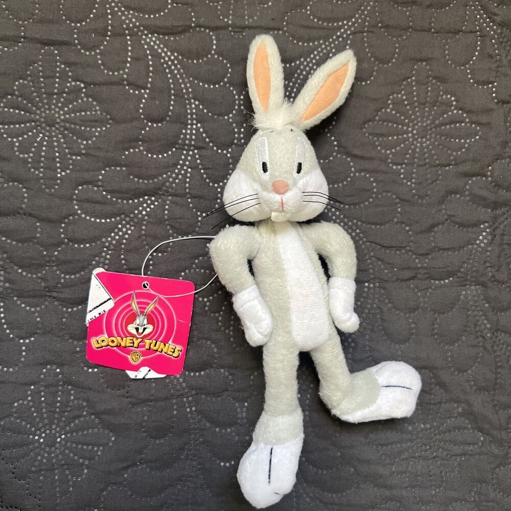 Looney Tunes Warner Brothers Bugs Bunny Standing Plush 9" Toy Cartoon NWT